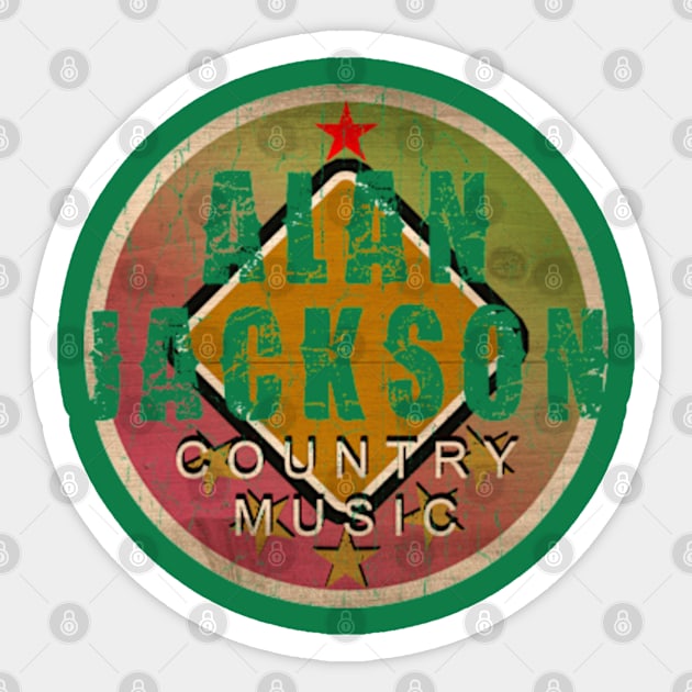 Alan Jackson - COUNTRY MUSIC Sticker by Kokogemedia Apparelshop